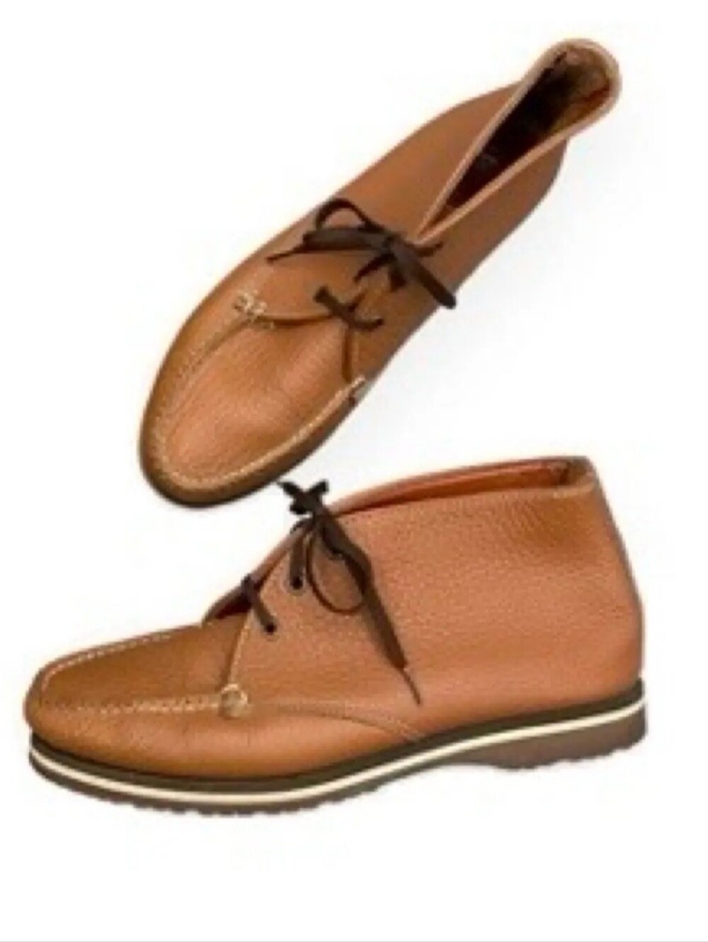 Dooney And Burke Men's Brown Leather Casual Lace-Up Boots Sz 8